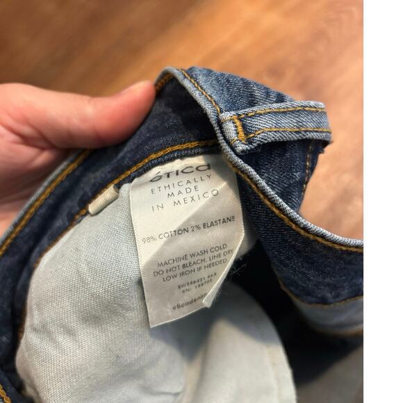 NWT Etica Anya High Waist Crop Modern Flare Leg Jeans In Northport Size 30 - Picture 6 of 7